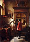 Arrival Paintings - The Guest's Arrival by Hubertus van Hove